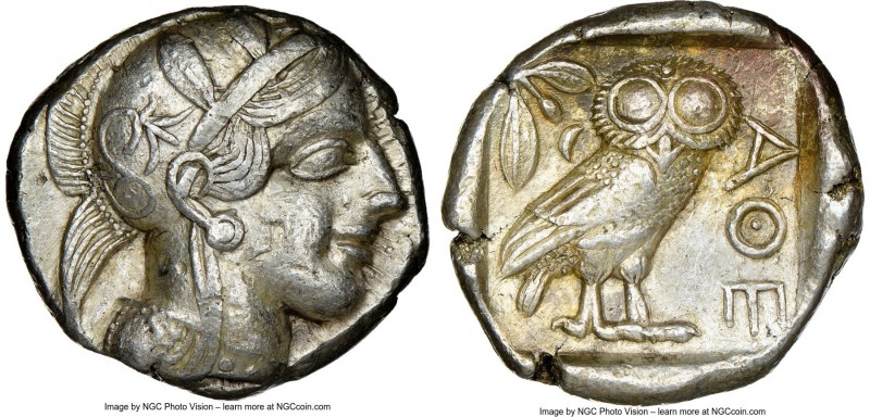 ATTICA. Athens. Ca. 440-404 BC. AR tetradrachm (25mm, 17.18 gm, 2h). NGC XF 5/5 ...
