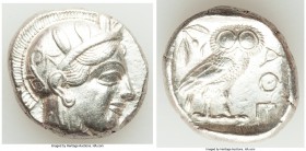 ATTICA. Athens. Ca. 440-404 BC. AR tetradrachm (24mm, 17.12gm, 9h). XF. Mid-mass coinage issue. Head of Athena right, wearing crested Attic helmet orn...