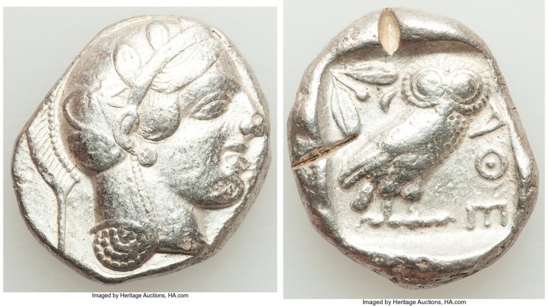 ATTICA. Athens. Ca. 440-404 BC. AR tetradrachm (26mm, 17.14 gm, 11h). VF, test c...