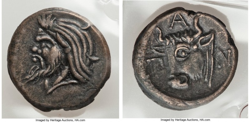 CIMMERIAN BOSPORUS. Panticapaeum. Ca. 325-310 BC. AE (18mm, 4.12 gm, 6h). Choice...