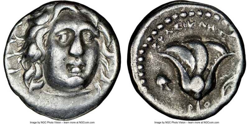 CARIAN ISLANDS. Rhodes. Ca. 250-230 BC. AR didrachm (19mm, 1h). NGC VF. Erasicle...