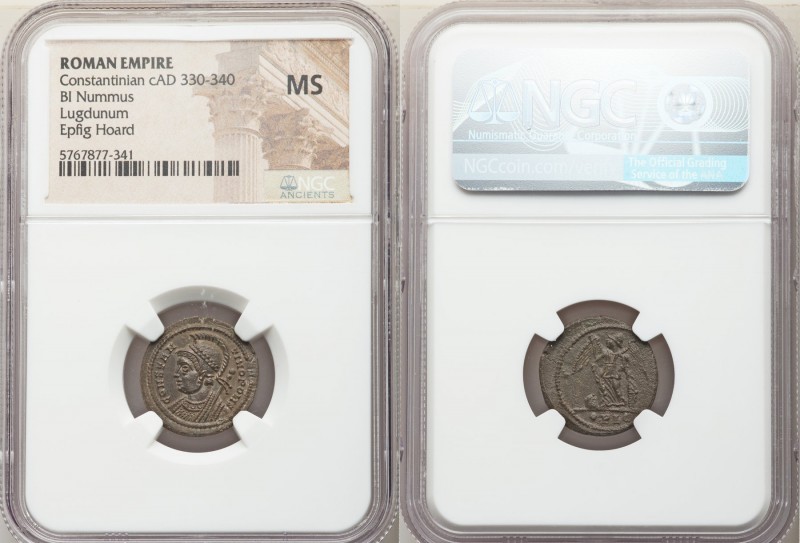 Constantinople Commemorative (ca. AD 330-340). AE3 or BI nummus (18mm, 12h). NGC...