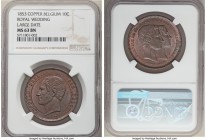 Leopold I "Royal Wedding" 10 Centimes 1853 MS63 Brown NGC, KM-X1.1. Large date variety. 

HID09801242017

© 2020 Heritage Auctions | All Rights Re...