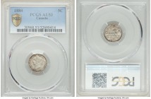 Victoria 5 Cents 1884 AU53 PCGS, London mint, KM2. 

HID09801242017

© 2020 Heritage Auctions | All Rights Reserved