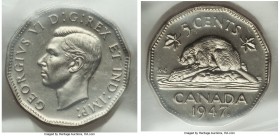 George VI Specimen "Maple Leaf" 5 Cents 1947 SP66 ICCS, Royal Canadian mint, KM39a. Virtually flawless. 

HID09801242017

© 2020 Heritage Auctions...