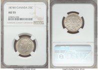 Victoria 25 Cents 1874-H AU55 NGC, Heaton mint, KM5. Light fossil gray toning with recessed areas of luster. 

HID09801242017

© 2020 Heritage Auc...