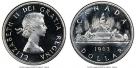 Elizabeth II Pair of Certified Prooflike Dollars PL67 Deep Cameo PCGS, 1) Dollar 1963 - Royal Canadian mint, KM54 2) Dollar 1967 - Royal Canadian mint...
