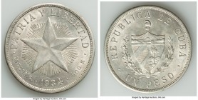 Republic 3-Piece Lot of Uncertified Assorted Pesos, 1) Peso 1934 - AU, KM15.2. 37.9mm. 26.71gm 2) Peso 1933 - UNC, KM15.2. 37.9mm. 26.75gm 3) Peso 195...