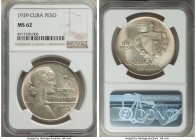 Republic "ABC" Peso 1939 MS62 NGC, Philadelphia mint, KM22. Lustrous with light golden toning. 

HID09801242017

© 2020 Heritage Auctions | All Ri...