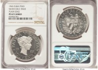 Exile Issue silver Proof Souvenir Peso 1965 PR67 Cameo NGC, KM-XM5. Plain edge. Extremely popular and prized type. Cubans in exile commemorative. 

...