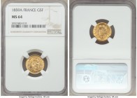 Napoleon III gold 5 Francs 1859-A MS64 NGC, Paris mint, KM787.1. Lustrous gem. 

HID09801242017

© 2020 Heritage Auctions | All Rights Reserved