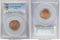 Republic 2 Centimes 1908 MS65 Red PCGS, Paris mint, KM841.

HID09801242017

© 2020 Heritage Auctions | All Rights Reserved