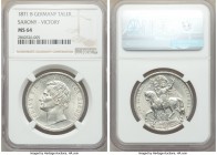 Saxony. Johann Taler 1871-B MS64 NGC, Dresden mint, KM1230. Issued for the German victory over France in the Franco-Prussian War. 

HID09801242017
...