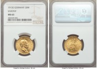 Saxony. Friedrich August III gold 20 Mark 1913-E MS63 NGC, Muldenhutten mint, KM1265. AGW 0.2305 oz. 

HID09801242017

© 2020 Heritage Auctions | ...