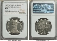Edward VIII silver "Coronation" Medal 1937 MS65 NGC, BHM-4302. Reflective surfaces with softly struck portrait. Edward abdicated and coronation never ...