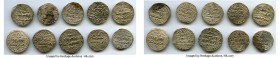 Ayyubid. al-Zahir Ghazi (AH 582-613 / AD 1186-1216)10-Piece Lot of Uncertified Dirhams ND, Average condition is approximately XF with weights ranging ...