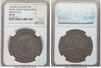 Augustin I Iturbide 8 Reales 1823 Mo-JM AU55 NGC, Mexico City mint, KM310. Short, Uneven Truncation, 8R - JM Below. A lightly circulated example displ...