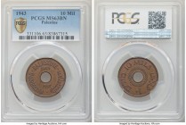 British Mandate 10 Mils 1943 MS63 Brown PCGS, KM4a.

HID09801242017

© 2020 Heritage Auctions | All Rights Reserved