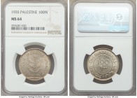 British Mandate 100 Mils 1935 MS64 NGC, KM7. Reflective fields with soft golden-brown toning. 

HID09801242017

© 2020 Heritage Auctions | All Rig...