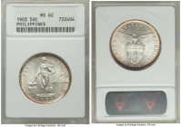 USA Administration 4-Piece Lot of Certified 50 Centavos 1903 MS62 ANACS, KM167. Sold as is, no returns. 

HID09801242017

© 2020 Heritage Auctions...