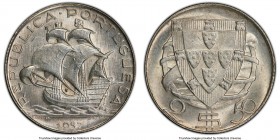 Republic 2-1/2 Escudos 1937 MS64 PCGS, KM580. Key date of series. 

HID09801242017

© 2020 Heritage Auctions | All Rights Reserved