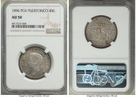 Spanish Colony. Alfonso XIII 40 Centavos 1896-PGV AU50 NGC, Madrid mint, KM23. One year type. 

HID09801242017

© 2020 Heritage Auctions | All Rig...