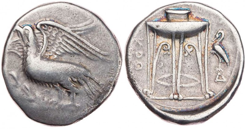 BRUTTIUM KROTON
 AR-Stater 350-330 v. Chr. Vs.: Adler steht mit ausgebreiteten ...