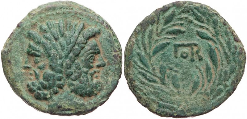 SIZILIEN PANORMOS
 AE-As vor 135 v. Chr., Porcius (?) Vs.: Doppelkopf des Iupit...