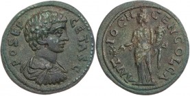PISIDIEN ANTIOCHIA
Geta Caesar, 198-209 n. Chr. AE-As Vs.: PO SEP GETAS C, gepanzerte und drapierte Büste n. r., Rs.: ANT-IOCH GEN COL CA, Tyche steh...