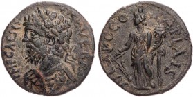 PISIDIEN PARLAIS
Septimius Severus, 193-211 n. Chr. AE-As Vs.: IMP CAES L S-EP SEVER P, gepanzerte Büste mit Lorbeerkranz n. l., Rs.: IVL AVC CO-L PA...