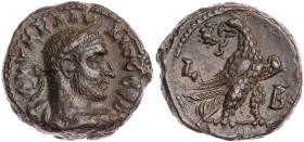 ÄGYPTEN ALEXANDRIA
Claudius II. Gothicus, 268-270 n. Chr. AE-Tetradrachme 269/270 n. Chr. (= Jahr 2) Vs.: Büste mit Lorbeerkranz n. r., Rs.: Adler st...