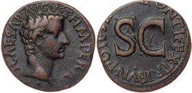 RÖMISCHE KAISERZEIT
Tiberius als Caesar, 4-14 n. Chr. AE-As 10/11 n. Chr. Rom Vs.: TI CAESAR AVGVST F IMPERAT V, Kopf n. r., Rs.: PONTIFEX TRIBVN POT...