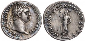 RÖMISCHE KAISERZEIT
Domitianus, 81-96 n. Chr. AR-Denar 95/96 n. Chr. Rom Vs.: IMP CAES DOMIT AVG GERM P M TR P XV, Kopf mit Lorbeerkranz n. r., Rs.: ...