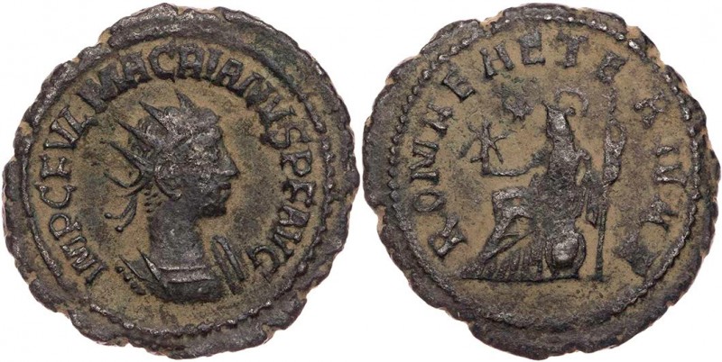 RÖMISCHE KAISERZEIT
Macrianus, Usurpator, 260-261 n. Chr. BI-Antoninian Samosat...