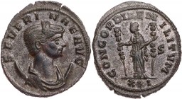 RÖMISCHE KAISERZEIT
Severina, Gemahlin des Aurelianus, 270-275 n. Chr. BI-Antoninian 275 n. Chr. Siscia, 2. Offizin Vs.: SEVERI-NA AVG, drapierte Büs...