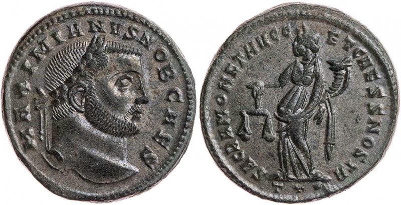 RÖMISCHE KAISERZEIT
Galerius als Caesar, 293-305 n. Chr. BI-Follis 300-303 n. C...