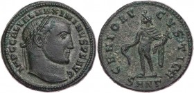 RÖMISCHE KAISERZEIT
Maximinus II. Daia, 310-313 n. Chr. AE-Follis 310/311 n. Chr. Nicomedia, 3. Offizin Vs.: IMP C GAL VAL MAXIMINVS P F AVG, Kopf mi...