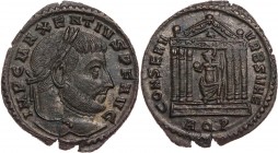 RÖMISCHE KAISERZEIT
Maxentius, 306-312 n. Chr. AE-Follis 307-309/310 n. Chr. Aquileia, 1. Offizin Vs.: IMP C MAXENTIVS AVG, Kopf mit Lorbeerkranz n. ...