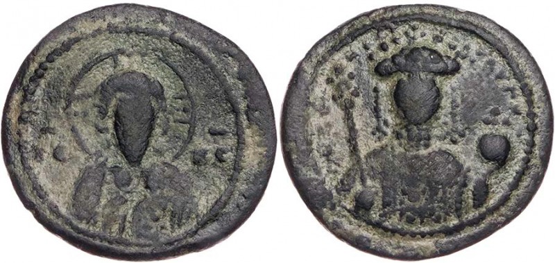 BYZANZ
Theodora, 1055-1056. AE-Abschlag des AV-Tetarterons Konstantinopolis Vs....