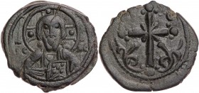 BYZANZ
Nikephoros III. Botaneiates, 1078-1081. AE-Follis Konstantinopolis Vs.: IC - XC, Büste des Christos Pantokrator v. v., Rs.: Kleinodienkreuz au...