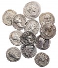 Lot, römische Münzen Denare der römischen Kaiserzeit: Vespasianus, Domitianus, Nerva, Hadrianus, Marcus Aurelius Caesar, Marcus Aurelius (2), Commodus...