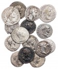 Lot, römische Münzen Denare der römischen Kaiserzeit: Vespasianus, Domitianus, Hadrianus (2), Antoninus Pius, Marcus Aurelius, Commodus (2), Septimius...