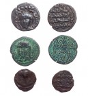 Lot, orientalische Münzen AE-Dirhems der Artukiden von Mardin: Fakhr al-Din Qara Arslan; Zengiden von Mossul: Qutb al-Din Mawdud; Zengiden von Sinjar:...