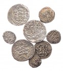 Lot, orientalische Münzen Mittelalterliche Klein-Dirhems sowie neuzeitliche Aqçe. 8 Stück meist ss