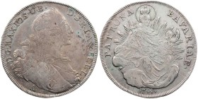 BAYERN HERZOGTUM, SEIT 1623 KURFÜRSTENTUM, SEIT 1806 KÖNIGREICH
Maximilian III. Joseph, 1745-1777. Madonnentaler 1766 A Amberg Vs.: Brustbild n. r., ...