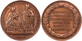 EICHSTÄTT BISTUM
Karl August von Reisach, 1836-1869. Bronzemedaille 1845 v. C. Voigt, München Auf die 1100-Jahrfeier der Gründung des Bistums durch S...