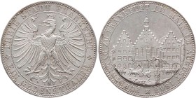 FRANKFURT STADT
 Vereinstaler 1863 Fürstentag AKS 45; J. 52; Thun 147. Rs. min. Kratzer, vz