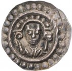 KONSTANZ BISTUM
Diethelm von Krenkingen, 1190-1206 und Werner von Staufen, 1206-1209. Brakteat 1180/90-1200/10 Brustbild des Bischofs mit Krummstab u...