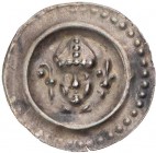 KONSTANZ BISTUM
Heinrich II. von Klingenberg, 1293-1306, bis Nikolaus von Frauenfeld, 1334-1344. Brakteat Büste des Bischofs mit Mitra zwischen Krumm...