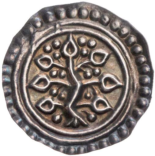 LINDAU ABTEI
Anonym. Brakteat 1185-1200 Linde mit 7 Blättern und 16 Blüten in d...